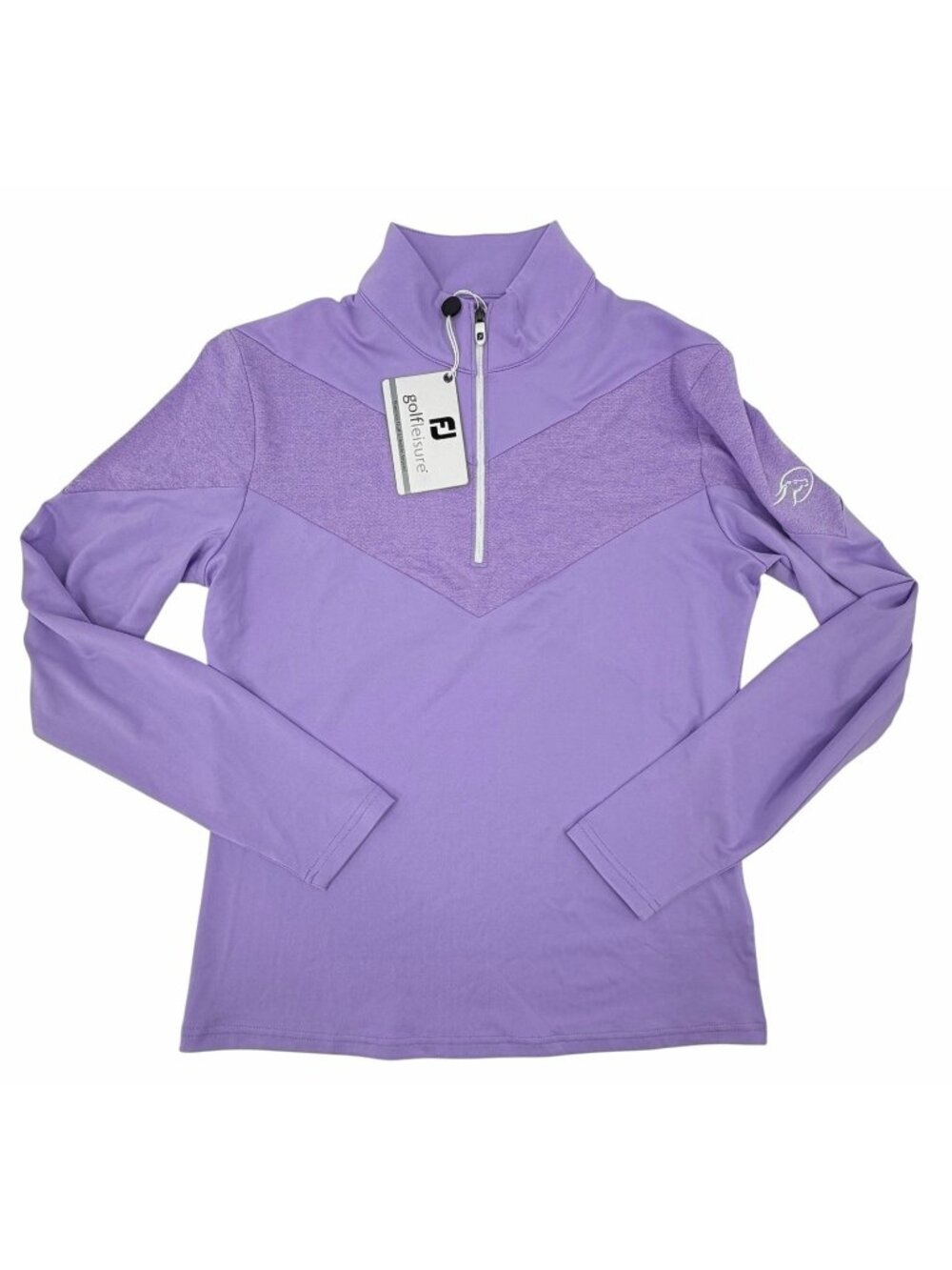 FOOTJOY Women's Light Violet 1/4 Zip Flying Horse Embroidered Golf Jacket NWT Sm